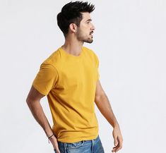 Gender:Men Item Type:Tops Tops Type:Tees Sleeve Style:regular Fabric Type:Jersey Sale by Pack:No Sleeve Length(cm):Short Collar:O-Neck Material:Cotton Pattern Type:Solid Hooded:No Style:Casual Yellow Relaxed Fit Plain T-shirt, Yellow Plain Relaxed Fit T-shirt, Yellow Plain T-shirt With Relaxed Fit, Casual Yellow Short Sleeve T-shirt, Casual Yellow T-shirt For Everyday, Plus Size Male, Mens Casual Leather Shoes, Wedding Dress Men, Laced Up Shirt