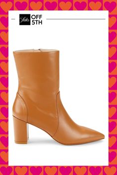 Stylish Pointed-Toe Ankle Boots Made From Polished Leather. Leather Upper Point Toe Side Zip Closure Lining: Synthetic Synthetic Sole Made In Spain Size Self-Covered Block Heel, 2.75" (70mm) Shaft, About 6.5" Leg Opening, About 8". Shoes - W Designer Shoes > Saks Off 5th. Stuart Weitzman. Color: Almond. Size: 5. Fall Boots With Zipper Closure And Pointed Toe, Boots On Sale, Boots For Sale, Leather Ankle Boots, Stuart Weitzman, Side Zip, Designer Shoes, Block Heels, Leather Upper