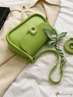 BirdinBag - Stylish Solid Color Crossbody Shoulder Bag - A Fashionable Essential Trendy Green Satchel With Mobile Phone Bag, Green Shoulder Bucket Bag With Mobile Phone Pocket, Green Shoulder Bucket Bag With Mobile Phone Holder, Green Shoulder Bucket Bag With Phone Pocket, Green Square Phone Bag With Adjustable Strap, Green Satchel Shoulder Bag With Mobile Phone Holder, Green Satchel Shoulder Bag, Spring Green Shoulder Bag With Adjustable Strap, Green Shoulder Bag With Detachable Strap For School