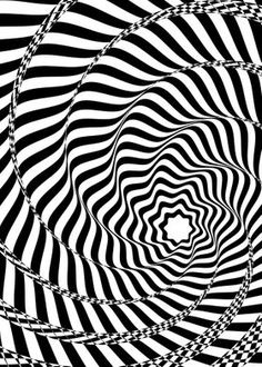 an abstract black and white background with wavy lines in the center, forming a spiral pattern