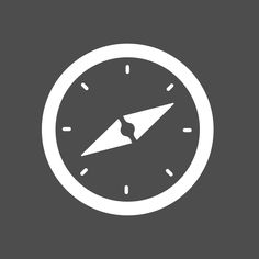 a clock icon with an arrow pointing to the left on a dark background, eps file