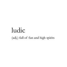 the words ludic are written in black and white