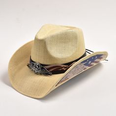 Embrace the Spirit of the West with Our Stylish Cowboy Hat Step out in style with our New Straw Western Cowboy Hat, a versatile accessory designed for both men and women. Whether you're heading to the beach, a party, or simply enjoying a sunny day, this hat combines functionality with fashion. The hat's vintage charm and modern appeal make it an essential addition to your wardrobe. Product Features Material: Crafted from high-quality paper straw, ensuring a lightweight and breathable experience. Western Straw Cap Hat For Outdoor, Western Straw Cap For Outdoor, Western Style Straw Cap For Outdoor, Western Style Straw Cap For Outdoors, Casual Cap For Country Events, Summer Adjustable Fit Cap, Adjustable Hats For Rodeo, Adjustable Straw Cap For Outdoor, Adjustable Americana Hat With Short Brim