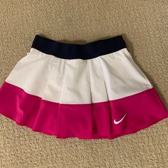 Never Worn! Adorable Tennis Skirt! Sporty Nike Skirt For Spring, Nike Pleated Tennis Skirt For Spring, Nike Pleated Skort For Spring, Nike Mini Tennis Skirt For Spring, Nike Sporty Summer Skirt, Nike Pleated Skirt For Spring, Nike Sporty White Skirt, Casual Nike Tennis Skirt With Lining, Sporty Summer Skirt By Nike