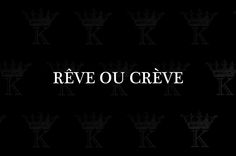 the words reve ou greve on a black background