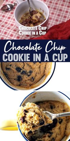 chocolate chip cookie in a cup recipe