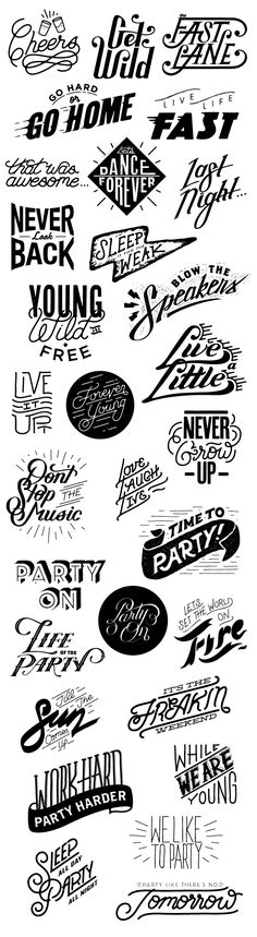 some type of lettering that is black and white