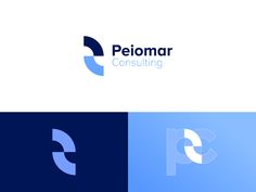 the logo for pelomar consulting, which is designed to look like a letter p