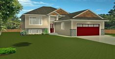 this is an artist's rendering of a two - story house