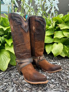 Corral Women's Dark Brown Lamb Embroidery Overlay & Harness Snip Toe C Lamb Embroidery, Snip Toe Cowgirl Boots, Western Store, Western Boots Women, Cowgirl Western, Western Hats, Boots Women Fashion, Goodyear Welt, Dark Brown Leather