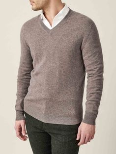 Venezia - Crafted in Italy | Luca Faloni Classic Cashmere V-neck Sweater For Fall, Classic Fitted V-neck Sweater, Classic V-neck Fall Sweater, Classic Cashmere V-neck Sweater With Long Sleeves, Fitted Cashmere V-neck Sweater For Work, Merino Wool V-neck Sweater For Work, V-neck Polo Sweater For Work, Merino Wool V-neck Sweater For Layering, Cashmere V-neck Sweater For Work