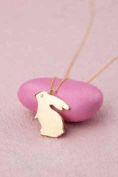 Easter Bunny Pendant Necklace, Lovely Rabbit Charm Necklace, Pet Memorial Gift Jewelry, Animal Lover Gift for Her Rabbits symbolize sensitivity, gentleness, fertility, new beginnings, and good luck FEATURES * Solid Gold (real gold, not gold plated or gold filled material) * Gold Karat: 10K (417) - 14K (585) - 18K (750) (optional) * Pendant Height: 0.72 Inches (1.83 cm) * Pendant Width: 0.57 Inches (1.44 cm) * Available Gold Color: Yellow gold, rose gold and white gold (optional) * Diamond weight Easter Necklace, Bunny Pendant, Bunny Jewelry, Rabbit Jewelry, Bunny Necklace, Rabbit Charm, Rabbit Pendant, Pet Memorial Jewelry, Delicate Pendant