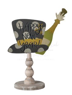 Happy New Year! Doorhanger/Topper/Attachment - Door Hanger Happy New Year Topper, New Year Topper, Door Hanger, Door Hangers, Twine, Hangers, Happy New, Happy New Year, Doodles