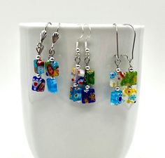 This Dangle & Drop Earrings item by AleciaMarieDesigns has 587 favorites from Etsy shoppers. Ships from Willoughby, OH. Listed on Aug 25, 2024 Square Beaded Earrings, Millefiori Beads, Glass Bead Earrings, Stick Earrings, Earring Sets, Square Bead, Square Earrings, Beaded Stretch Bracelet, Bead Earrings