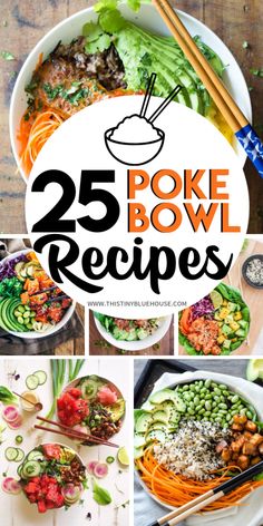 25 poke bowl recipes with chopsticks in them