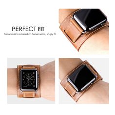 Leather Loop Band For Apple Watch Series 5 4 3 2 1 38mm 42mm Bracelet Strap for iWatch Series 4 40mm 44mm Accessories Adjustable Brown Apple Watch Band, Brown Adjustable Apple Watch Band, Adjustable Brown Watch Band, Modern Brown Rectangular Apple Watch Band, Brown Bracelet Strap Apple Watch Band For Everyday Use, Brown Adjustable Bracelet Strap Watch Band, Brown Rectangular Wrist Strap For Watches, Adjustable Brown Bracelet Strap Watch Band, Brown Rectangular Watch Strap