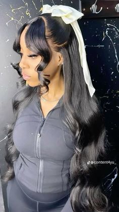 Long Lace Wig Hairstyles, Hairstyles With Extra Hair, Braided Hairstyles For Senior Pictures, Hair Inspiration For Hoco, Weave Hairstyles No Leave Out, Lace Wig Aesthetic, Now Hairstyle Wig, 18th Bday Hairstyles, Birthday Hair Inspiration