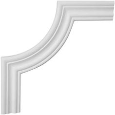 an image of a white corner profile for a wall or ceiling fixture on a white background