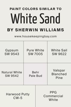 Colors Similar to White Sand SW 9582 by Sherwin-Williams Sw Gypsum, Basement Tv Rooms, Tv Room, Pure White