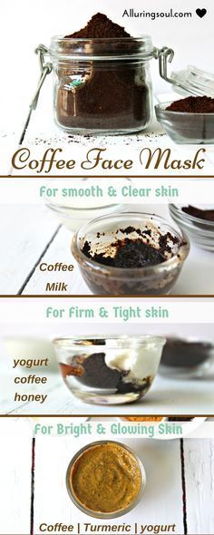 Give the power of caffeine and powerful antioxidanst through coffee face mask which can make skin clearbrightsoft and minimize wrinkles and fine lines. Minimize Wrinkles, Tighter Skin, Diy Baking, Homemade Face Masks, Homemade Face, Skin Care Remedies, Bath Products