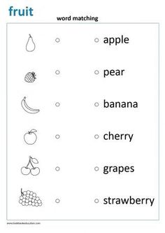 the word fruit worksheet for children to practice their handwriting and writing skills with pictures