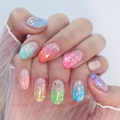 Happy Nails Designs, Rainbow Nails Design, Fancy Nails Designs, Happy Nails, Really Cute Nails, Simple Nail Art Designs, Super Nails, Nail Art Wedding, Kawaii Nails