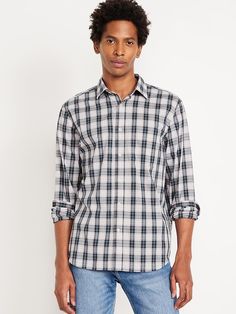 Everyday Long Sleeve Dress Shirt With Button Closure, Casual Plaid Collared Dress Shirt, Casual Plaid Long Sleeve Dress Shirt, Casual Long Sleeve Dress Shirt For Everyday, Casual Plaid Button-up Dress Shirt, Cotton Flannel Shirt With Button Cuffs, Long Sleeve Flannel Shirt With Button Cuffs For Work, Casual Long Sleeve Flannel Shirt With Button Cuffs, Casual Dress Shirt With Button Cuffs For Fall