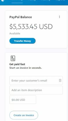 the pay balance page for an invoicer