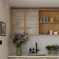 a kitchen filled with lots of counter top space