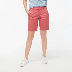 00 J Crew Salmon Bermuda Khaki Chino Shorts Color Is Lighter In Person Than In The Photos. Soft Salmon Pink Color. Neutral Palette Retails $60 Brand New Worn A Couple Times And Washed In All Free And Clear Detergent And Air Dried Smoke-Free, Pet-Free, Fragrance-Free Home. ( )Y~~~O | ^^ | =3~ Waist 13.5” Rise 8” Crotch To Bottom 9” Tags: Anthropologie, Free People, Urban Outfitters, Brandy Melville, Reformation, Zara, Aritzia, Everlane, Madewell, Jcrew, Muji, Uniqlo, Levi, Tommy Hilfiger Summer Cotton Pants With 5-inch Inseam, Cotton Pants With 5-inch Inseam For Summer, Casual Cotton Bermuda Shorts For Work, Casual Bermuda Shorts For Work, Summer Pants With 5-inch Inseam, Casual Bermuda Bottoms For Workwear, Casual Bermuda Workwear Bottoms, Casual Fitted Bermuda Shorts For Work, Cotton Mid-rise Shorts For Workwear