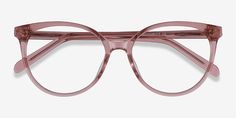 Nala - Refined Modern Crystal-Clear Frames | EyeBuyDirect Clear Pink Glasses, Glasses Inspiration, Purple Frame, Pink Glasses, Cute Frames, Clear Frames, Glasses For Women, Prescription Eyewear, Frame Glasses