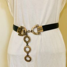 Vintage Leather Belt In Very Good Condition Really Never Worn. Metal Is Heavy And Drops Nicely. Length Is Approximately 34inches Vintage Leather Belts, Vintage Belt, Fitness Inspo, Vintage Leather, Brighton, Leather Belt, Vintage Art