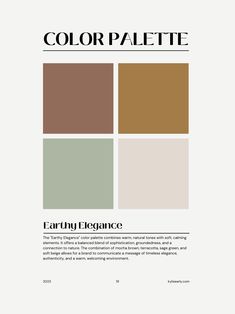 the color palette for earthy elegance