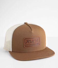 RVCA Took Trucker Hat - Cream/Brown , Men's Camel Embossed patch snapback hat One size fits most. 60% Cotton, 40% Polyester. Do not wash. Do not bleach. Do not tumble dry. Do not iron. Apparel & Accessories > Clothing Accessories > Hats Brown Trucker Hat With Flat Brim, Brown Trucker Hat With Snapback, Brown Flat Bill Baseball Cap, Brown Trucker Snapback Hat With Flat Bill, Brown Trucker Snapback Hat With Curved Brim, Brown Baseball Cap With Flat Bill, Brown Flat Bill Baseball Cap For Outdoor, Brown Trucker Baseball Cap With Flat Brim, Brown Trucker Cap With Flat Brim