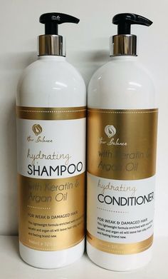 Hair Balance ~ Keratin Hydrating Shampoo & Conditioner with Argan Oil 32 fl oz. Expensive Shampoo And Conditioner, Hair Repair Shampoo And Conditioner, Keratin Shampoo And Conditioner, Professional Shampoo And Conditioner, Argan Oil Shampoo And Conditioner, Rapid Hair Growth, Argan Oil Conditioner, Argan Oil Shampoo, Hydrating Shampoo