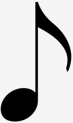 a black and white photo of a musical note