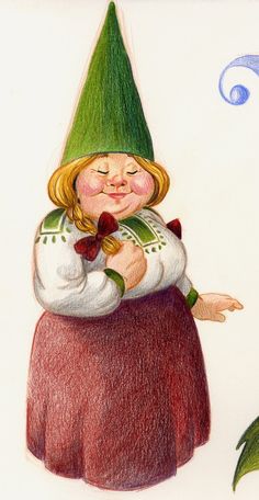 Cute Gnome Drawing, Gnome Drawing, Storybook Art, Daily Drawing, Mythological Creatures, Christmas Characters, Ceramic Painting