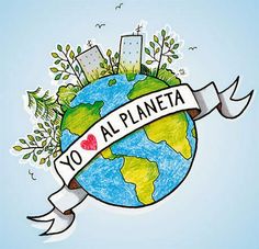 an advertisement with the words al planeta and pictures of different places around it in spanish