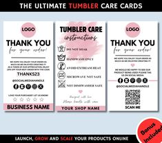 the ultimate tumbler care card bundle is here to help you know what your business needs