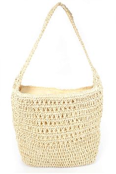 Width - 18"Height - 14"Depth - 5"Composition - Paper, Mix MetalLead & Nickel Compliant Chic Large Beige Shoulder Bag, Spring Cream Hobo Bag For Everyday, Large Beige Shoulder Bag, Everyday Cream Bucket Crochet Bag, Large Beige Summer Bag, Travel Size Beauty Products, Special Occasion Jewelry, Satchel Tote Bag, Hobo Shoulder Bag