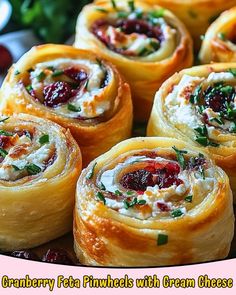 Homemade Recipes Pinwheels With Cream Cheese, Cranberry Feta Pinwheels, Feta Pinwheels, Dried Cranberries, Feta Cheese, 1 Cup, Homemade Recipes, Appetizer Recipes, Appetizer