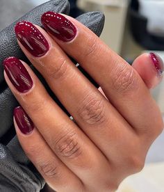 Berry Nails, Round Nails, Girls Nails, Nail Art Ideas, Classy Nails