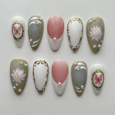 College Nails, Moon Nails, Cute Simple Nails, Pretty Gel Nails, Soft Nails, Kawaii Nails, Dream Nails, Funky Nails, Best Acrylic Nails