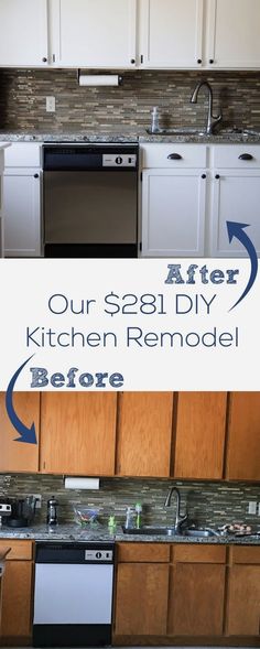 the before and after pictures of a kitchen remodel