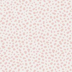 a pink and white animal print wallpaper with small spots on the top of it