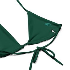 Our New BYM eco-friendly Haiku Hymn Recycled Padded String Bikini Top is made from soft recycled polyester, with UPF 50+ and versatile, stretchy straps ready for styling. **BYM TIP: TAG us on the way you style your BYM Bikini and you may just get a FREE one !!**** • Flexible and adjustable straps • Soft and stretchy material with UPF 50+ • Sizes up to 6XL • Removable padding for comfort • Multiple ways to tie and style • Disclaimer: To make your All-Over Print Recycled String Bikini Top last lon Green Moisture-wicking Swimwear For Beach, Fitted Lightweight Swimwear, Fitted Solid Swimwear In Recycled Polyester, Green Seamless Surfing Swimwear, Green Seamless Swimwear For Surfing, Green Triangle Top Swimwear For Surfing, Green 4-way Stretch Swimwear, Seamless Swimwear In Recycled Polyester, Green 4-way Stretch Swimwear For Swimming