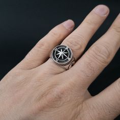 ✨Discover your compass in life...✨ 💍 *Features:* - It is a unique handmade jewelry. Total weight is around 9 gram and it depend it's size. - Made from 925 Solid Sterling Silver: Quality craftsmanship and durability and produced entirely by hand.  - Unique Design: Modern and sleek design that complements any style. - Elegance and Charisma: Ideal for both daily use and special occasions. *Why Choose This Ring?* - It will motivate you every time you look at it. - Made with the best materials for long-lasting use. - An accessory that stands out in any setting. - Durable and long-lasting, a timeless gift. - Polished surface and exquisite craftsmanship that dazzles. - Engraving is free. We will laser engrave your rings according to your wishes. Choose any text (up to 10 characters). - Comfortab Wooden Gift Boxes, Timeless Gifts, Unique Handmade Jewelry, Stirling, Men's Ring, Design Modern, Have A Great Day, Compass, Laser Engraving