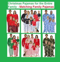 christmas pajamas for the entire family - matching family pajama's and ones