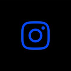 the blue instagram logo is shown on a black background