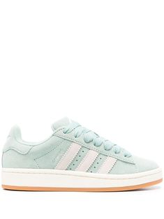 Find ADIDAS Campus 00's Suede Sneakers on Editorialist. mint green calf suede padded design logo-debossed tongue signature 3-Stripes logo branded heel counter front lace-up fastening round toe branded insole flat rubber sole Cute Basic Shoes, Blue Campus 00, Cute Preppy Shoes, Woman’s Shoes, Cute School Shoes, Shoes Collage, Cute Shoes For School, Cute Tennis Shoes, Womens Nikes